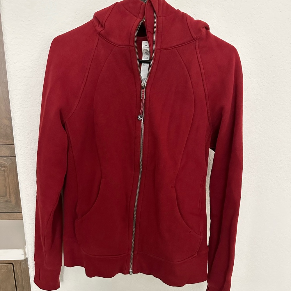 Lululemon scuba zip hoodie w/ thumb holes